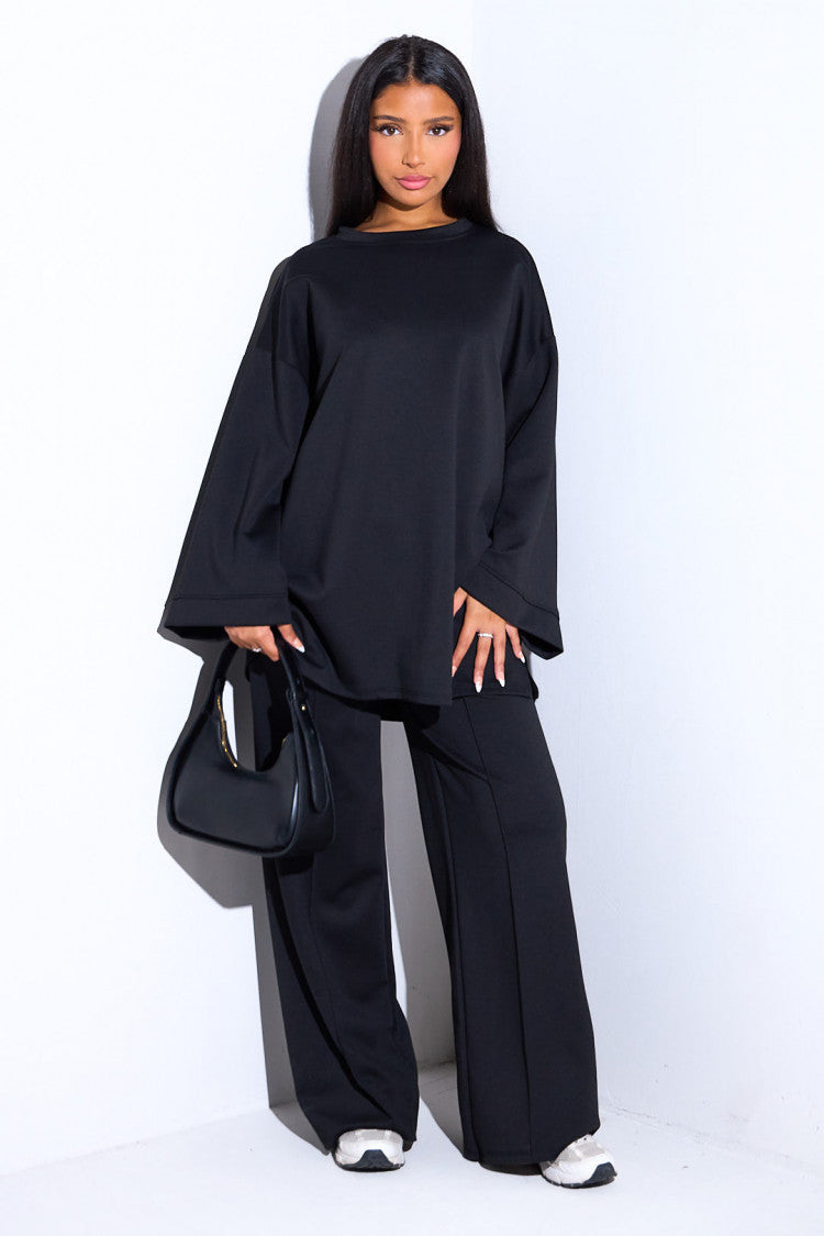 Comfy co-ord set met lange top en oversized broek